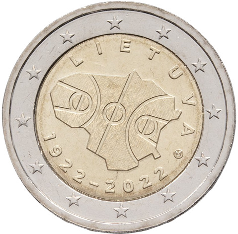2 € commemorativo FDC 2 Euro LITUANIA 2022 100 ANNI DI PALLACANESTRO 