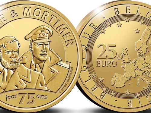 Monnaie Royale de Belgique – Pièce de 25 euros Belgique 2021 « 75 ans de Blake et Mortimer » Belle-épreuve en Or