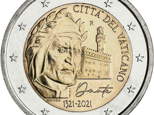 VATICANO 2021 > 2 € commemorativo “VII centenario morte Dante Alighieri”