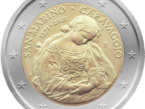 G.U. Unione Europea 2021/C 482/03 del 30 novembre: faccia nazionale della nuova moneta commemorativa da 2 euro 2021 emessa da San Marino “450° anniv. nascita Caravaggio”