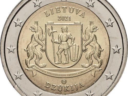 G.U. Unione Europea 2021/C 473/05 del 24 novembre: faccia nazionale della nuova moneta commemorativa da 2 euro 2021 emessa dalla Lituania “Dzūkija”