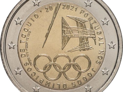 G.U. Unione Europea 2021/C 473/07 del 24 novembre: faccia nazionale della nuova moneta commemorativa da 2 euro 2021 emessa dal Portogallo “Partecipazione ai giochi di Tokyo”