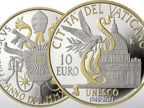 UFN Vaticano – MONETA IN ARGENTO CON RILIEVI IN ORO (FS) DA 10 EURO