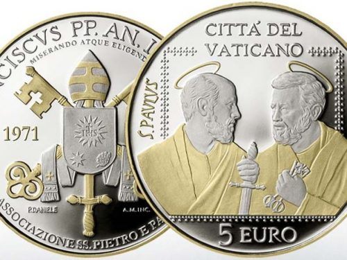 UFN Vaticano – MONETA IN ARGENTO CON RILIEVI IN ORO (FS) DA 5 EURO 2021