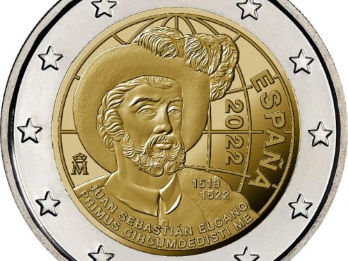 SPAGNA 2022 > 2 € commemorativo “500º anniv. primo giro del mondo di Juan Sebastián Elcano”
