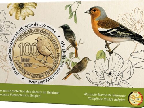 Monnaie Royale de Belgique – Pièce de 2,5 euros Belgique 2022 «100 ans de protection des oiseaux en Belgique » BU dans une coincard FR