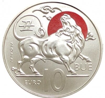 UFN San Marino – 10 Euro Calendario lunare cinese “Bue”