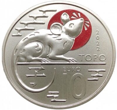 UFN San Marino – 10 Euro Calendario lunare cinese “Topo”